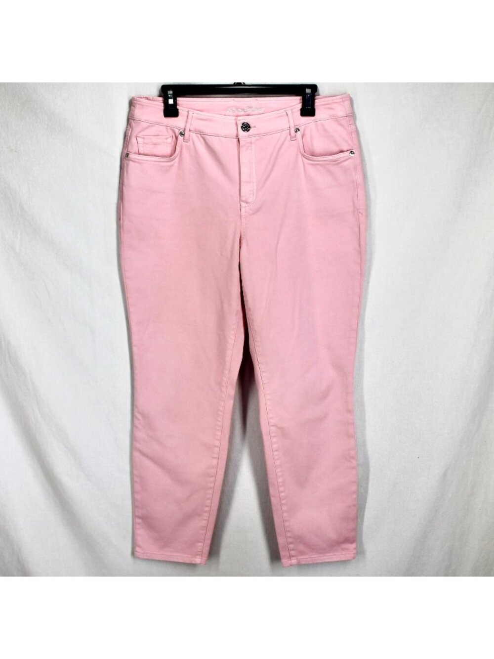 Tommy Bahama Boracay Beach High Rise Ankle Jeans Womens Size 12 Pink Stretch